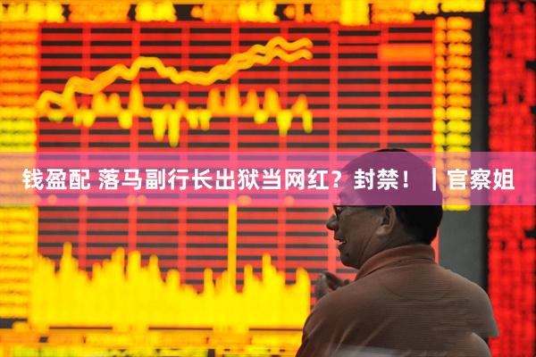 钱盈配 落马副行长出狱当网红？封禁！｜官察姐