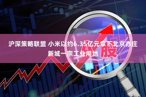 沪深策略联盟 小米以约6.35亿元拿下北京亦庄新城一宗工业用地